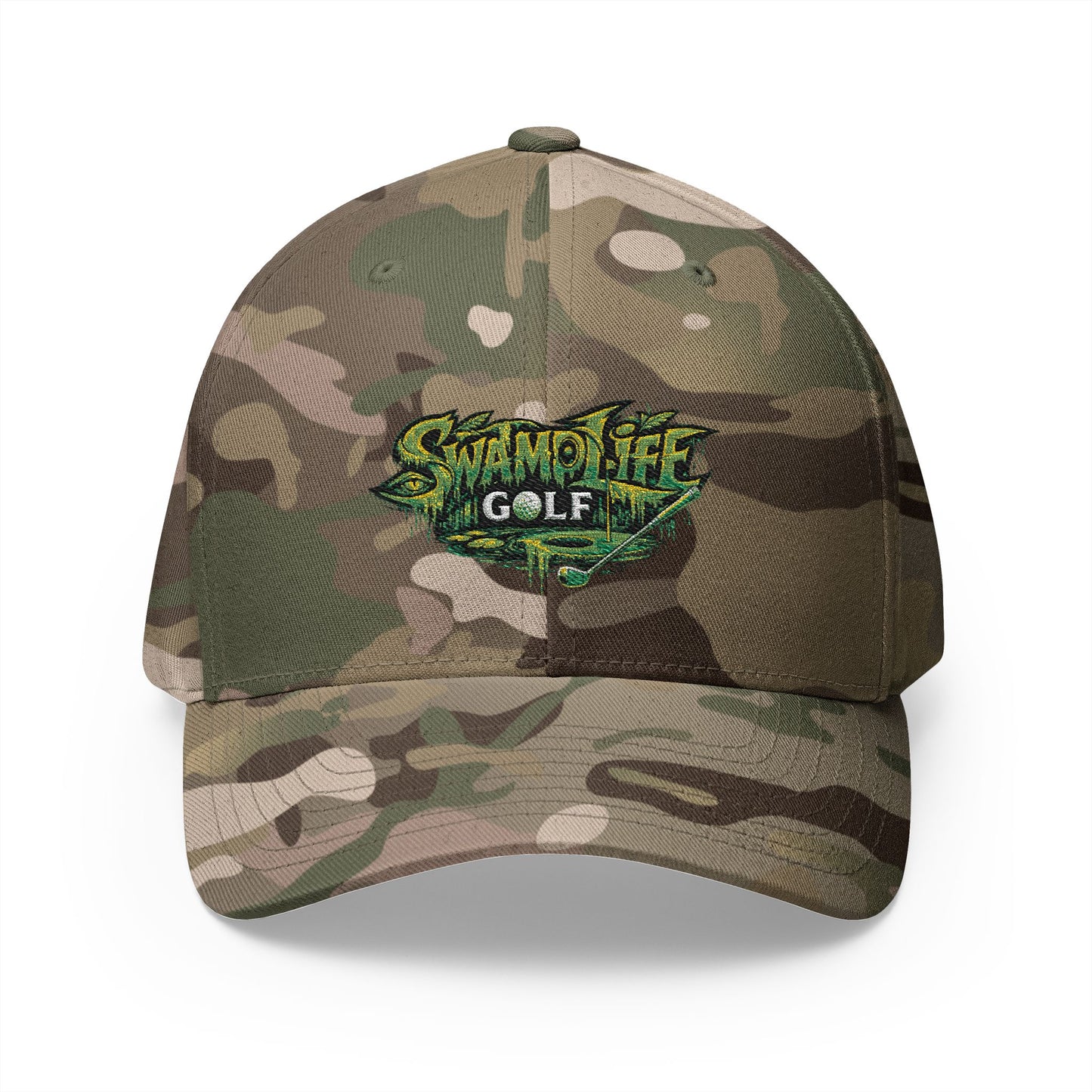 SwampLife Golf Embroidered Cap — 'Fore Real' Fitted Hat