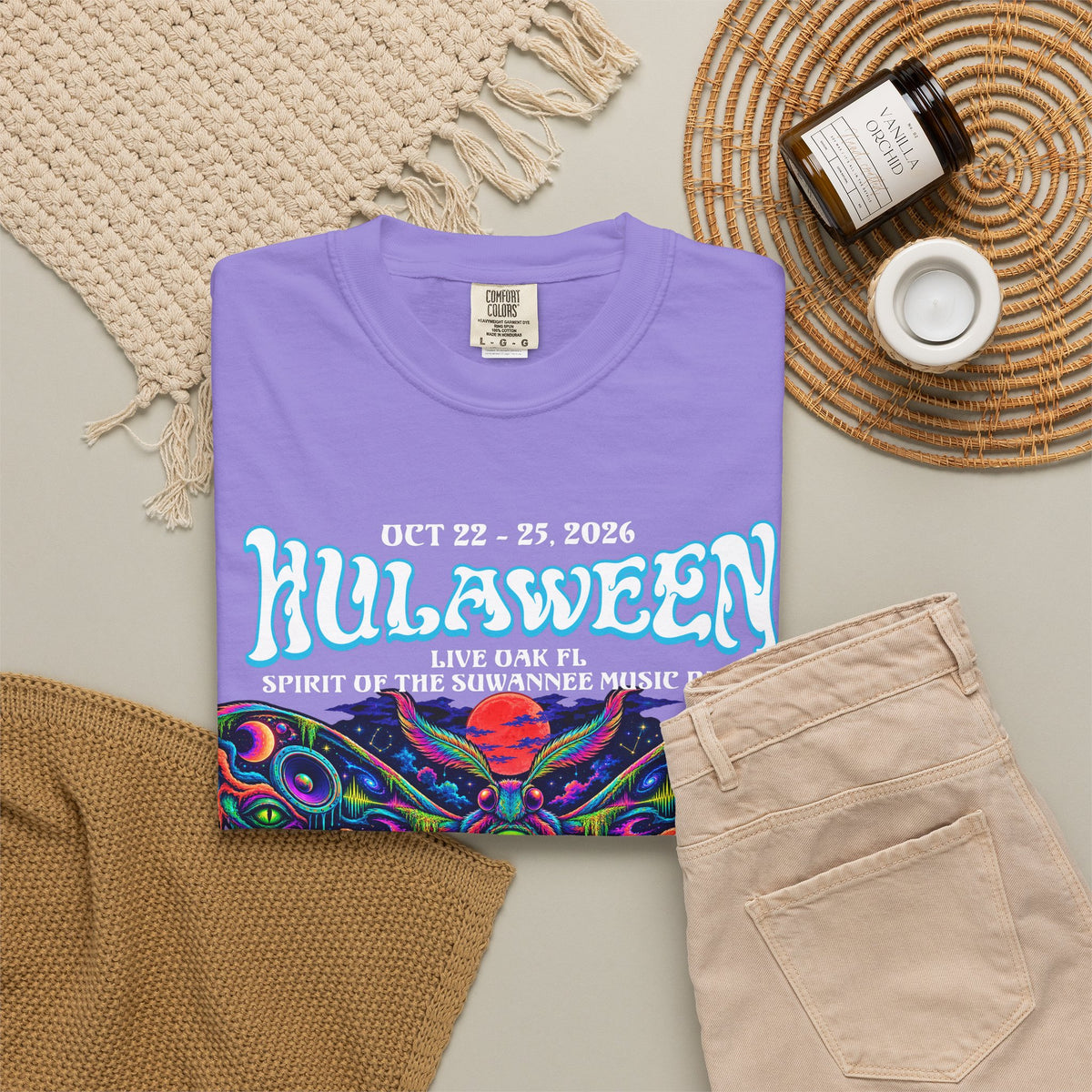 Hulaween Swamplife Moth Graphic T-Shirt