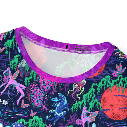 Happy HULA All-Over Print Graphic Athletic Tee