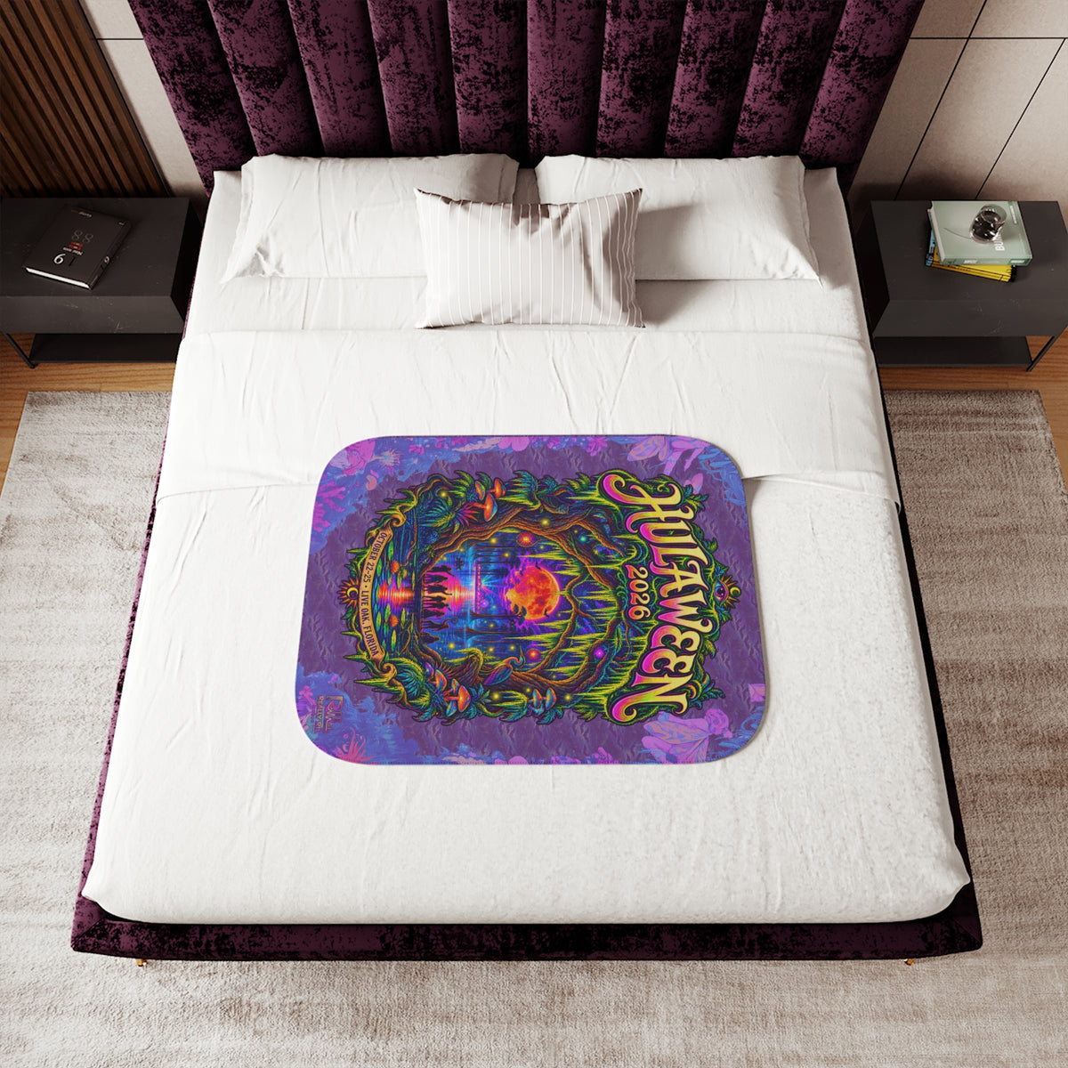 Hulaween 2026 Psychedelic Portal To the Pines - Sherpa Blanket