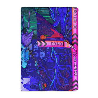 Vibrant Psychedelic Festival Blanket — Velveteen Microfiber