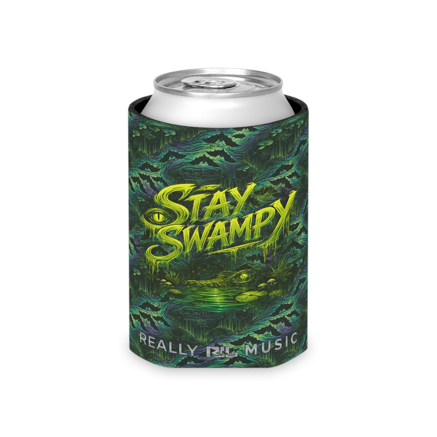 Stay Swampy & Resonate Responsibly - SwampLife Gator Koozie