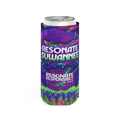 Vibrant Swamplife Slim Can Koozie - Resonate Responsibly