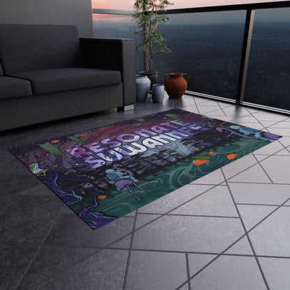 Outdoor Rug/Festival Mat — "KEEP OUT"