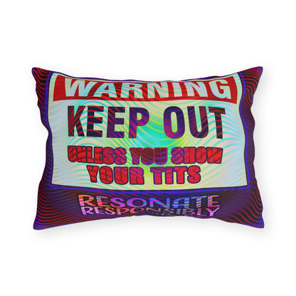 WARNING KEEP OUT: Outdoor Pillow