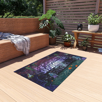 Outdoor Rug/Festival Mat — "KEEP OUT"