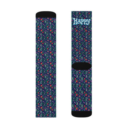 Happy Hula Patterned Sublimation Socks