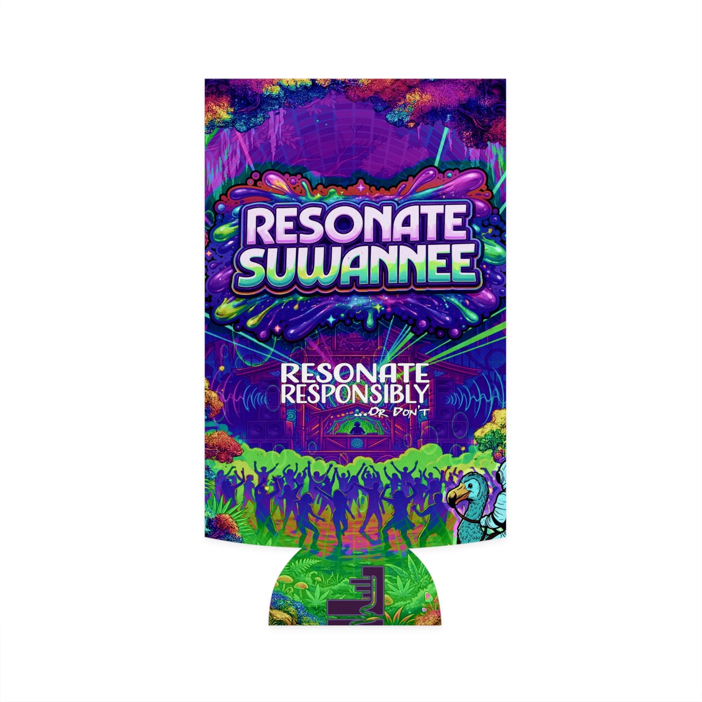 Vibrant Swamplife Slim Can Koozie - Resonate Responsibly