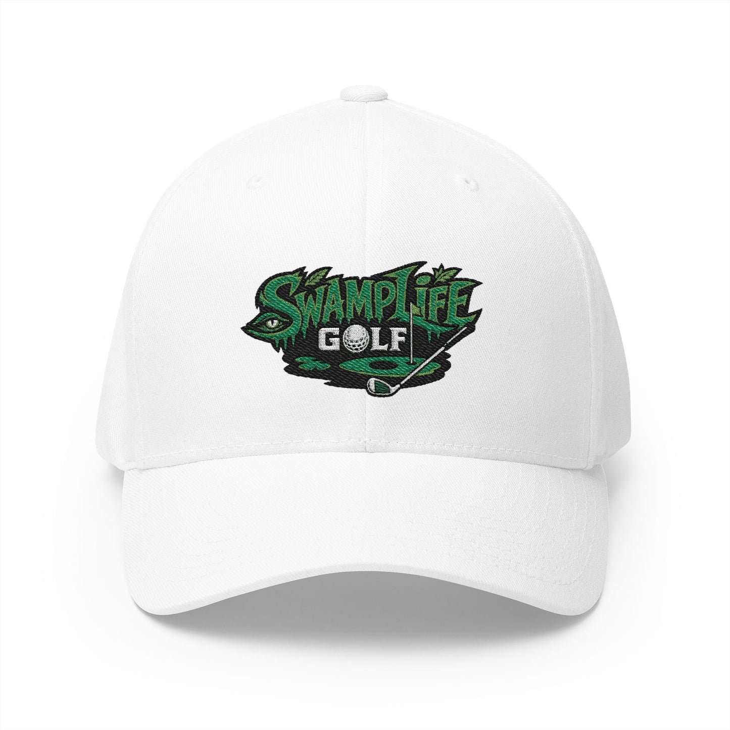 SwampLife Golf Embroidered Cap — 'Fore Real' Fitted Hat