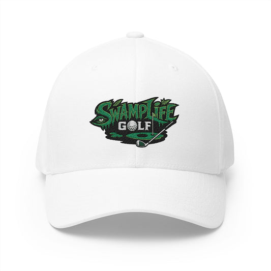 SwampLife Golf Embroidered Cap — 'Fore Real' Fitted Hat