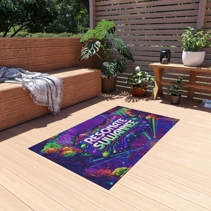Vibrant Festival Outdoor Rug - Psychedelic Camping Mat