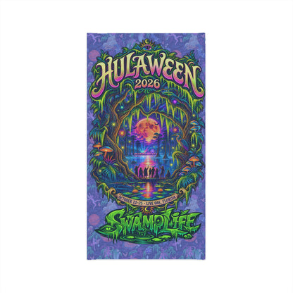 Psychedelic SwampLife Neck Gaiter — Hulaween 2026 - Happy Hula!