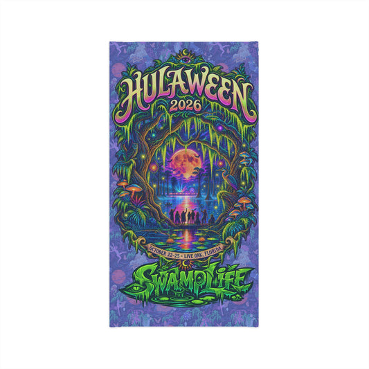 Psychedelic SwampLife Neck Gaiter — Hulaween 2026 - Happy Hula!