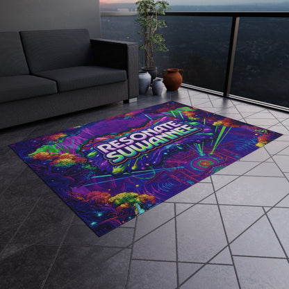 Vibrant Festival Outdoor Rug - Psychedelic Camping Mat