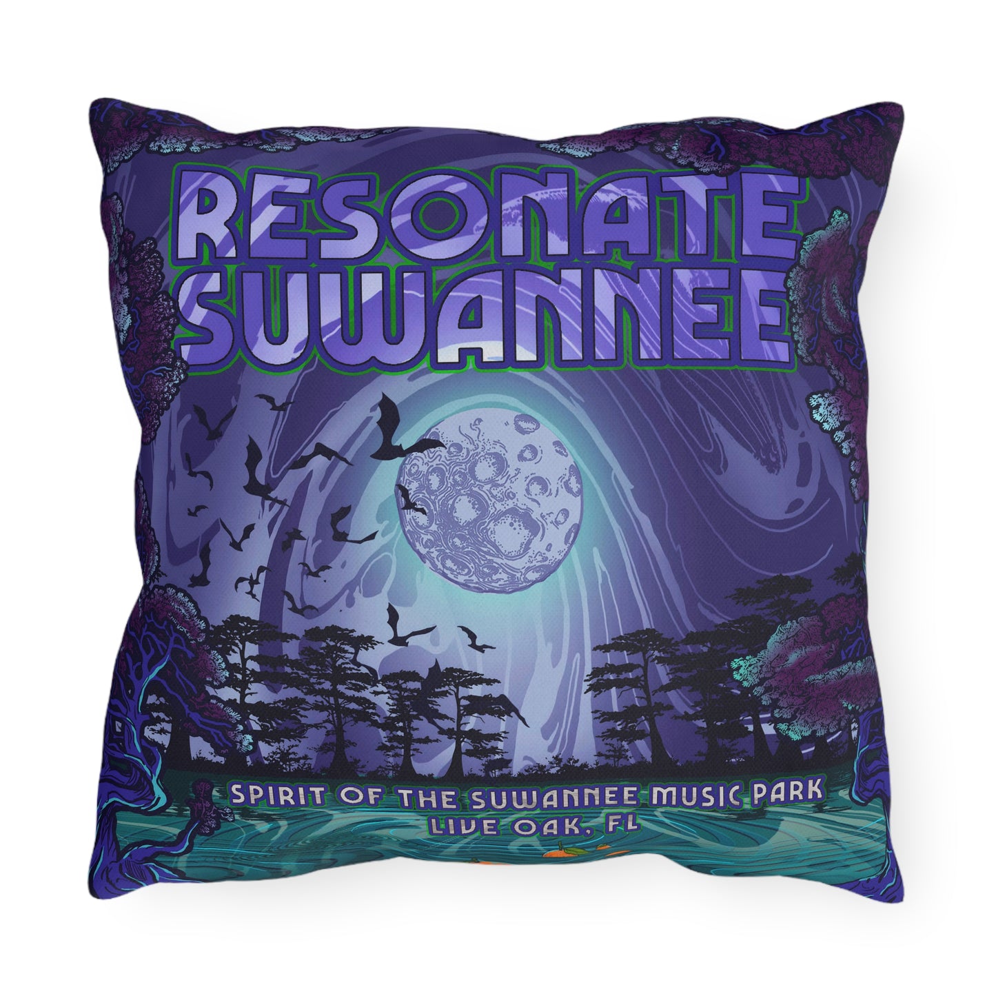 Vibrant SwampLife- Outdoor Pillow
