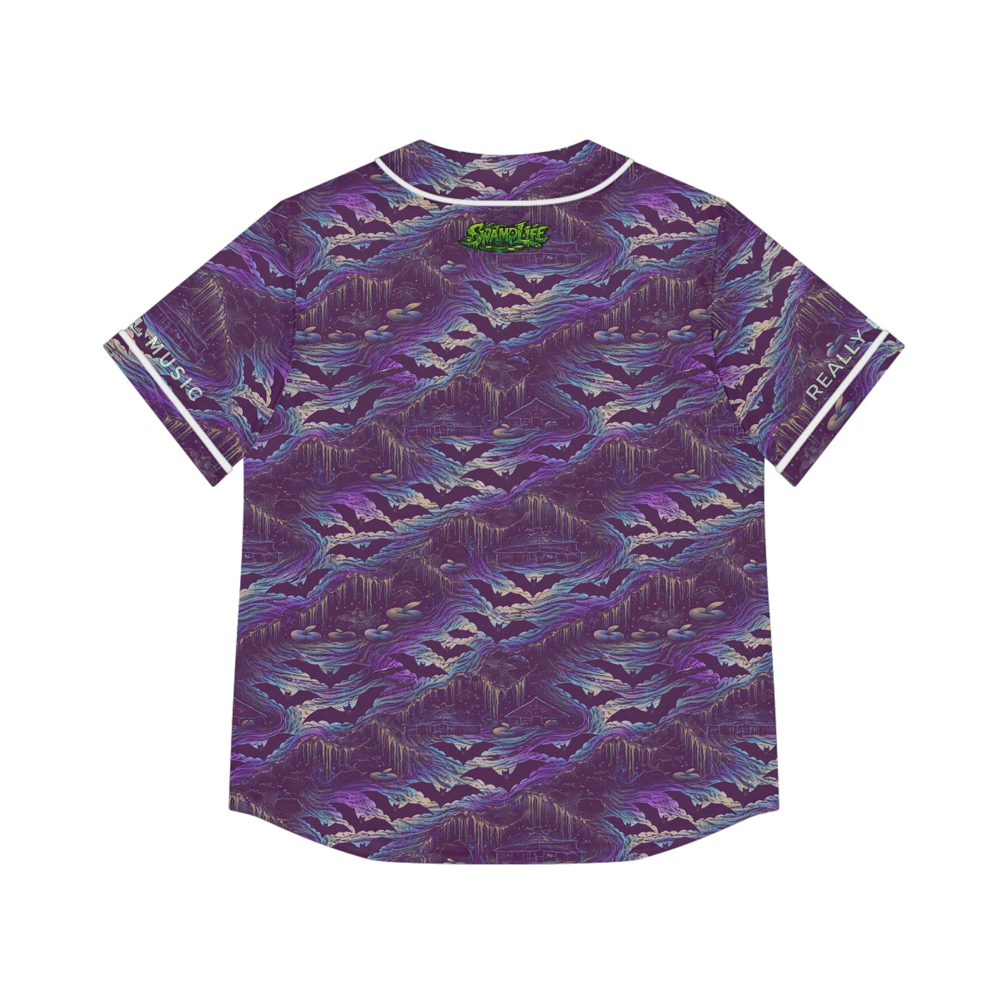 SwampLife Stay Swampy - Women’s Purple Swamp Baseball Jersey