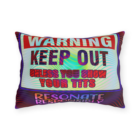 WARNING KEEP OUT: Outdoor Pillow