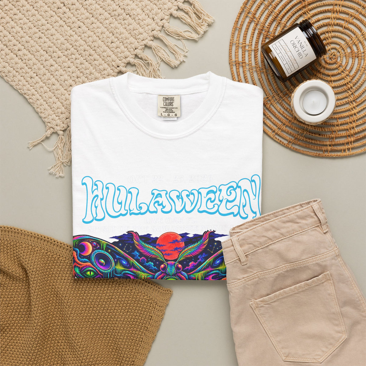 Hulaween Swamplife Moth Graphic T-Shirt