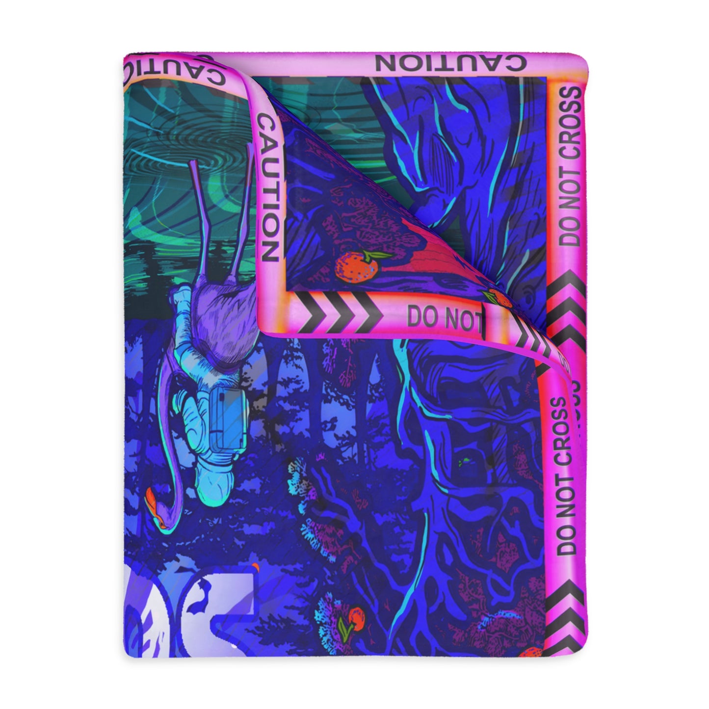 Vibrant Psychedelic Festival Blanket — Velveteen Microfiber