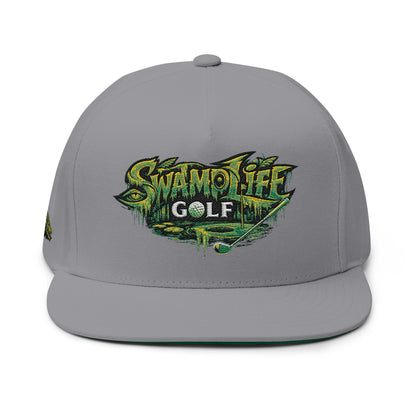 SwampLife Golf - GATOR Edition Embroidered Flat Bill Cap
