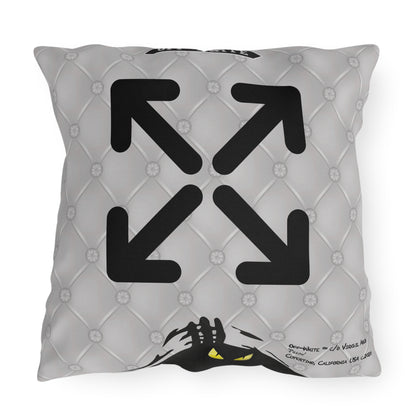 OFF-WHITE - 'Time to Get Naked' Graphic Outdoor Throw Pillow