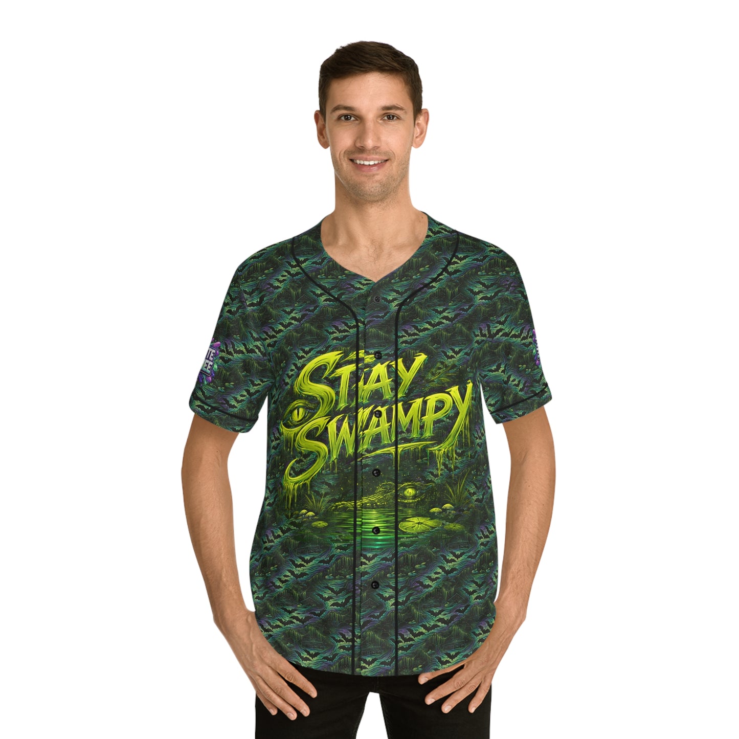 SwampLife Stay Swampy Men’s Retro Swamp Vibe Baseball Jersey