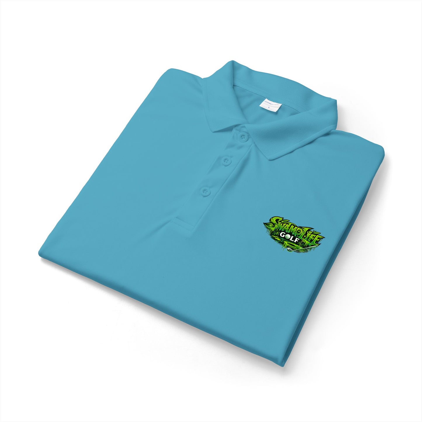 SwampLife Golf Logo Polo — Performance Sport Shirt