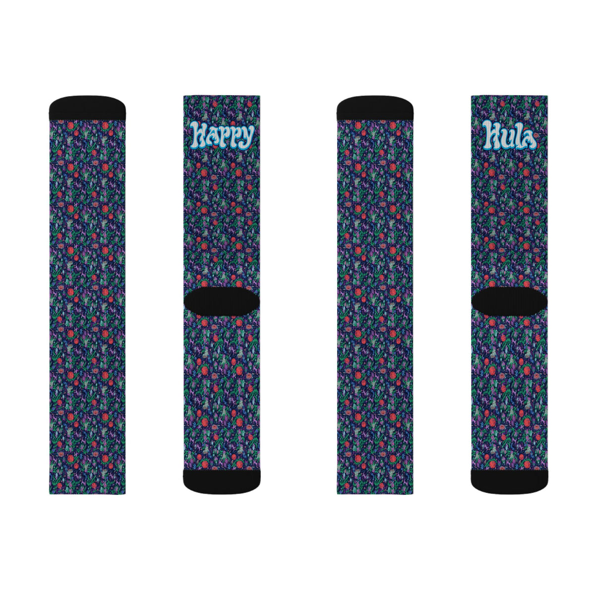 Happy Hula Patterned Sublimation Socks