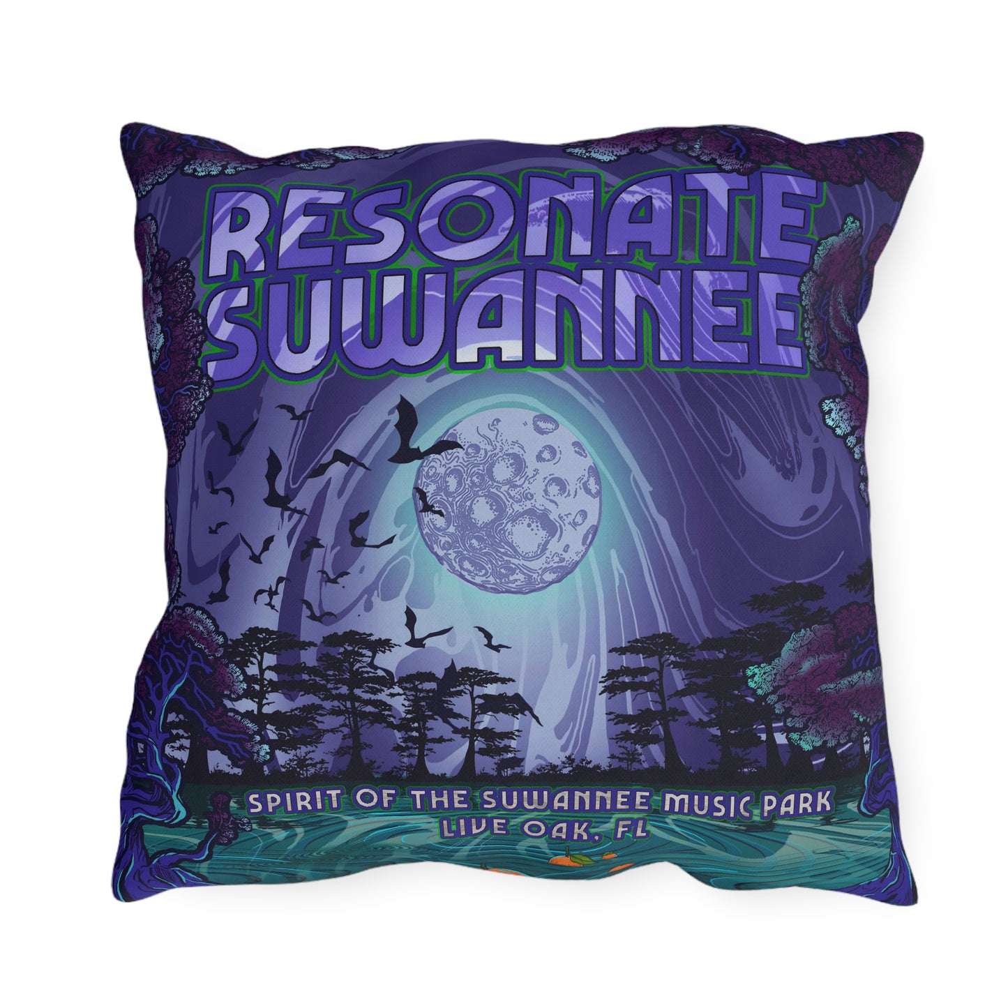 Vibrant SwampLife- Outdoor Pillow