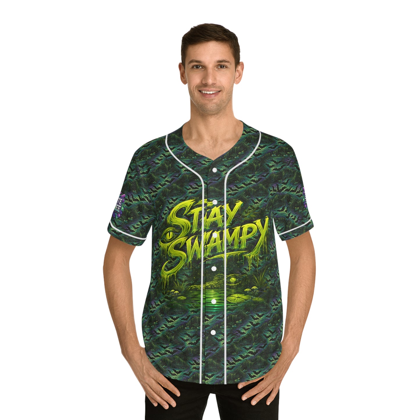 SwampLife Stay Swampy Men’s Retro Swamp Vibe Baseball Jersey