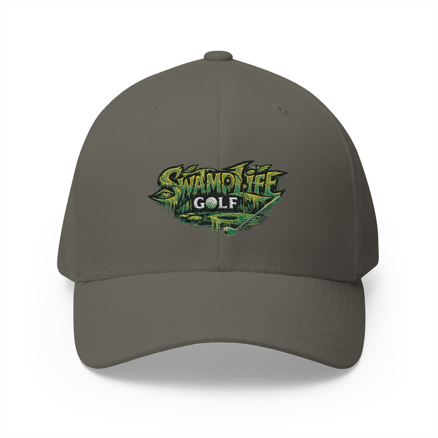 SwampLife Golf Embroidered Cap — 'Fore Real' Fitted Hat