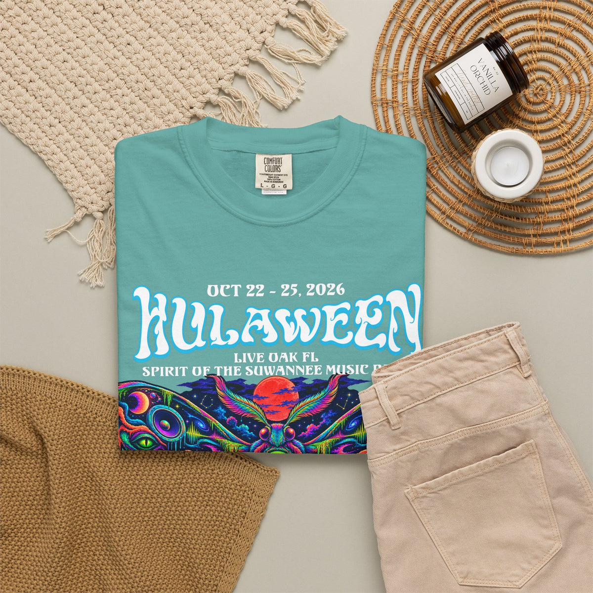 Hulaween Swamplife Moth Graphic T-Shirt