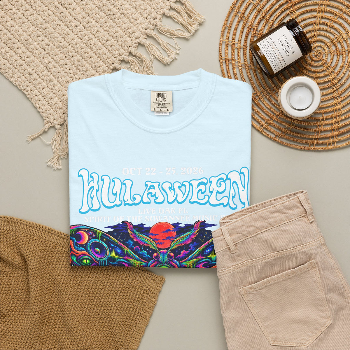 Hulaween Swamplife Moth Graphic T-Shirt