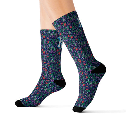 Happy Hula Patterned Sublimation Socks