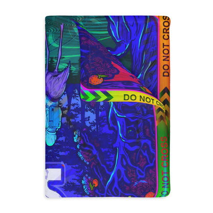 Vibrant Psychedelic Festival Blanket — Velveteen Microfiber