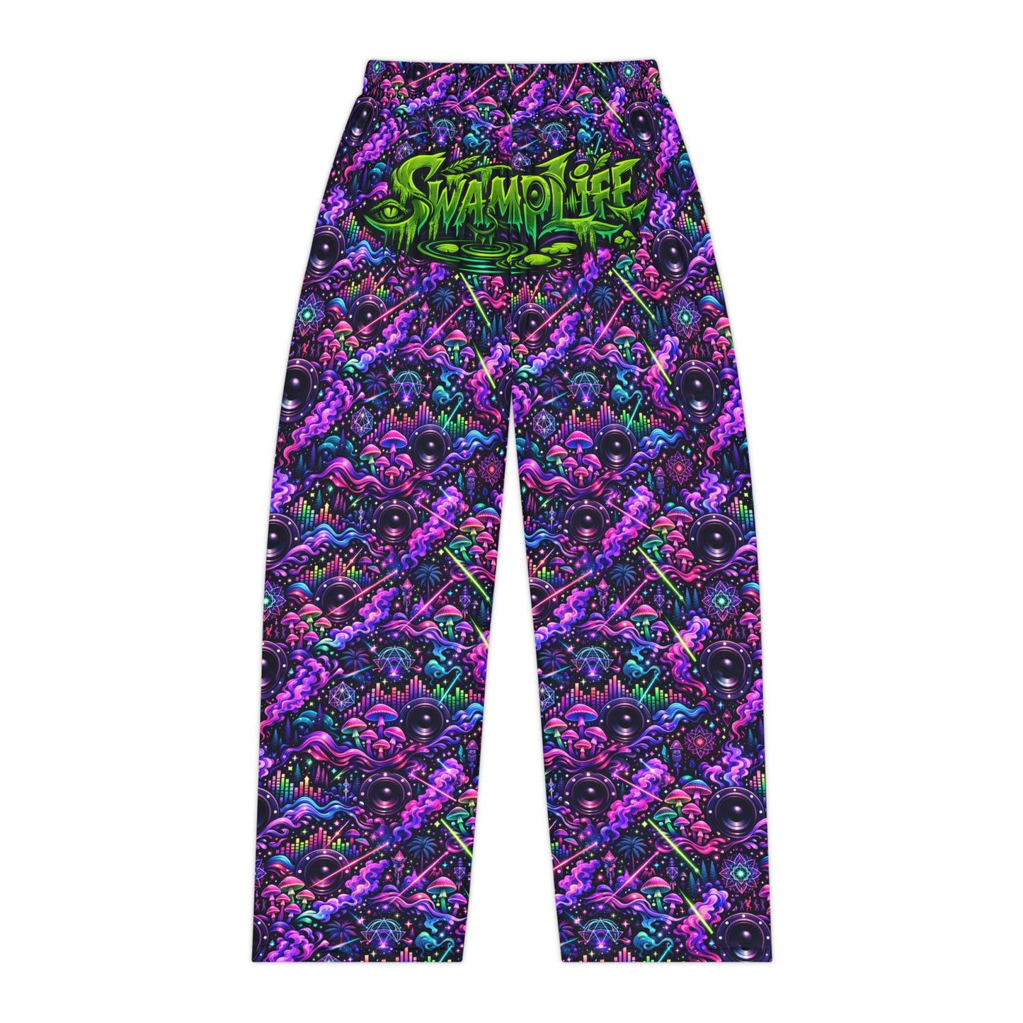 SwampLife - Neon Swamp Music Pattern - Women's Pajama Pants